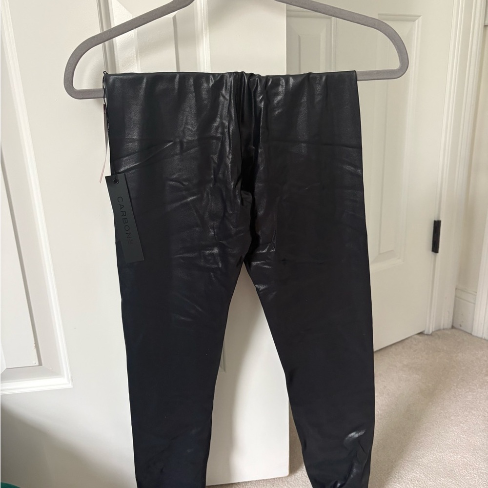 Carbon38 Black Faux Leather Leggings